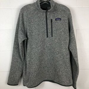 Patagonia Men’s better sweater 1/2 zip pullover gray fleece jacket size L